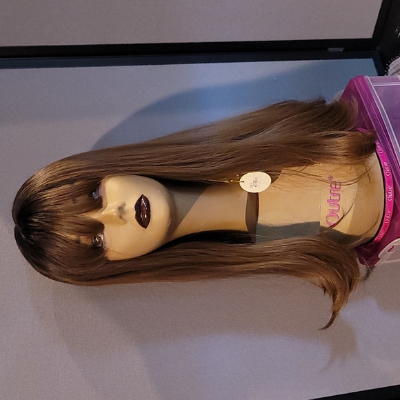 Long Light Brown Wig with Bangs and Flipped Ends - Picture 1 of 6